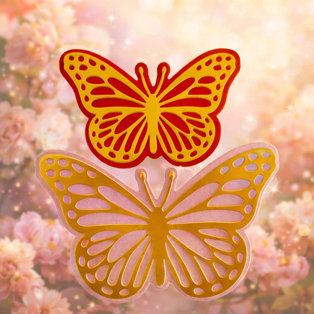 Troquel Mariposa Metálico  Set x 2 Tamaños  - Compatible con Máquinas Troqueladoras