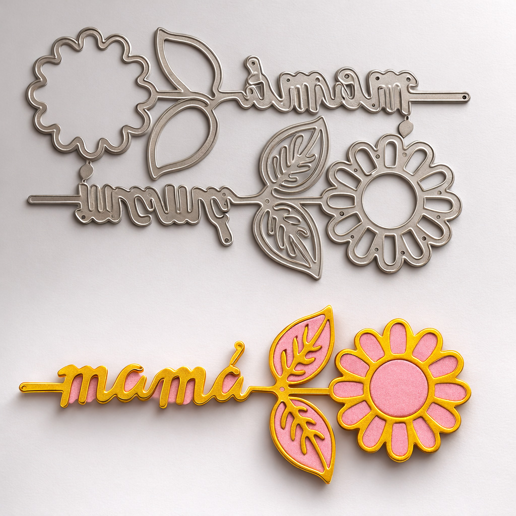 Troquel Metálico “MAMÁ” – Compatible con máquinas troqueladoras