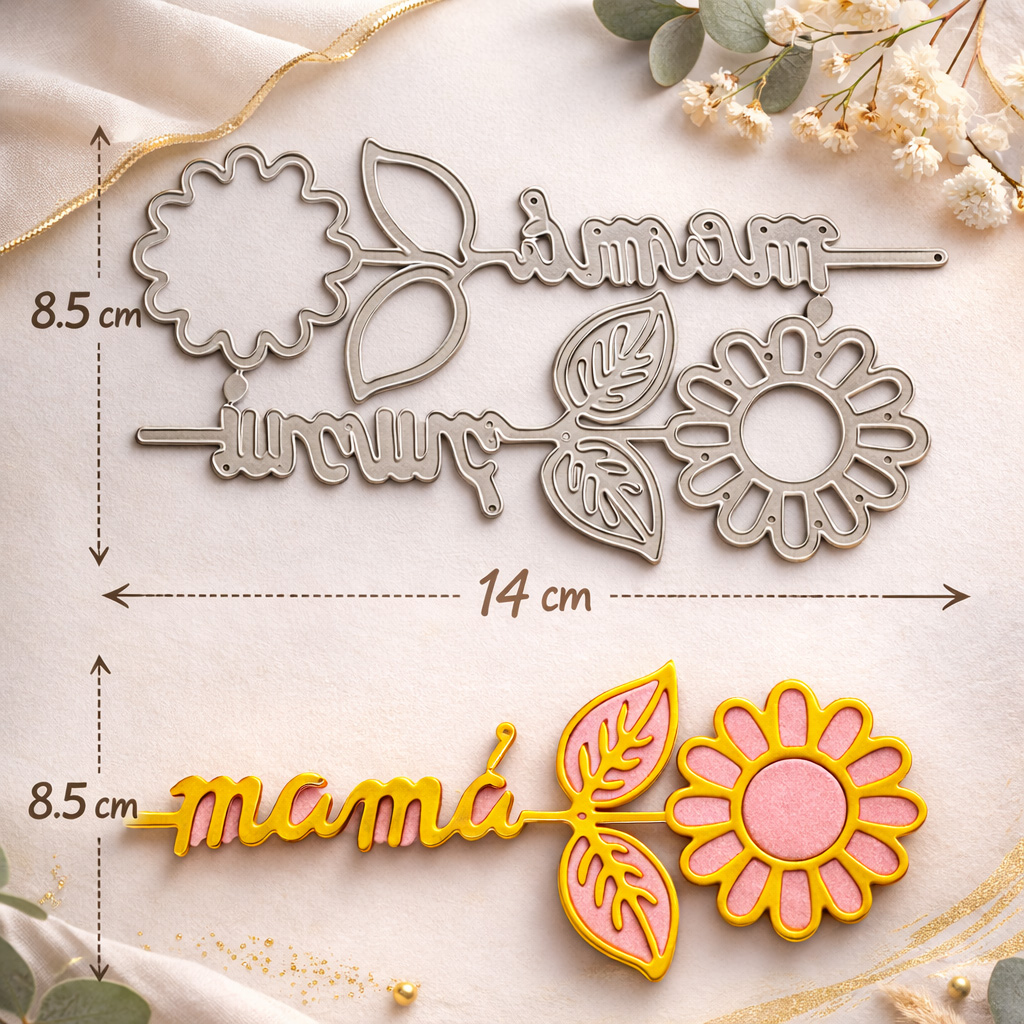 Troquel Metálico “MAMÁ” – Compatible con máquinas troqueladoras