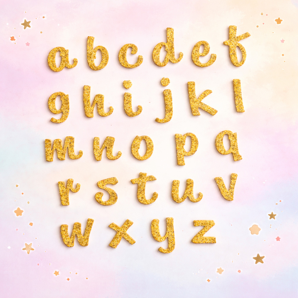 Troquel Abecedario cursivo decorativo