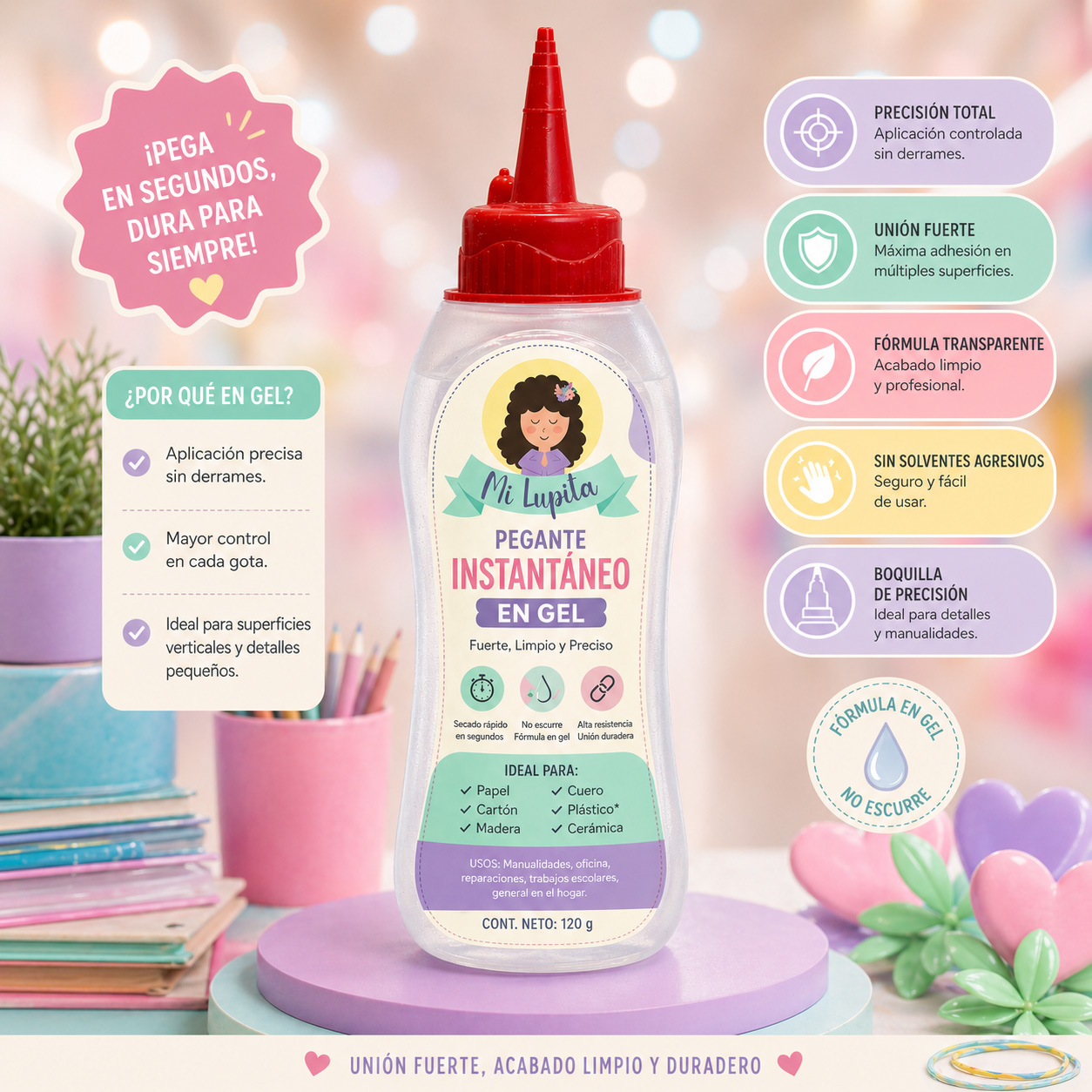 Pegante en Gel Instantaneo - 120 ML