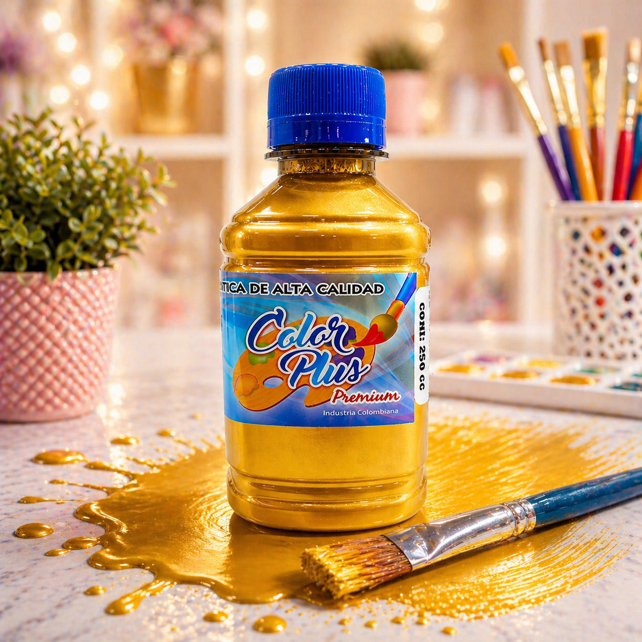 Pintura acrilica 250 ML - DORADA