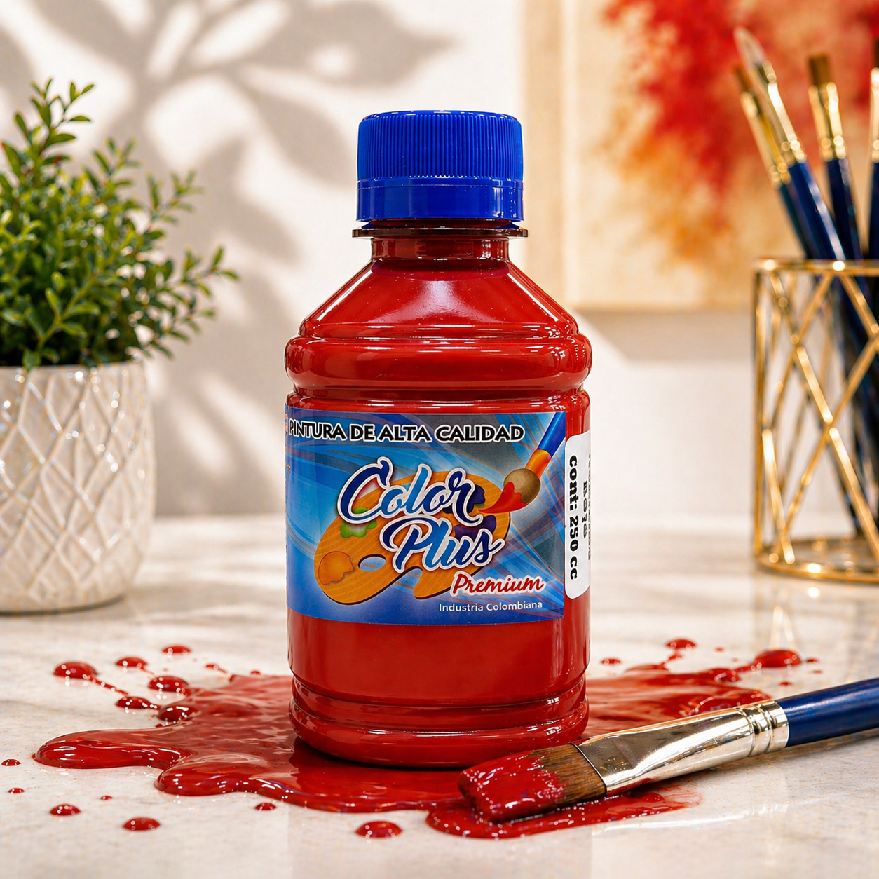 Pintura acrilica 250 ML  - ROJO