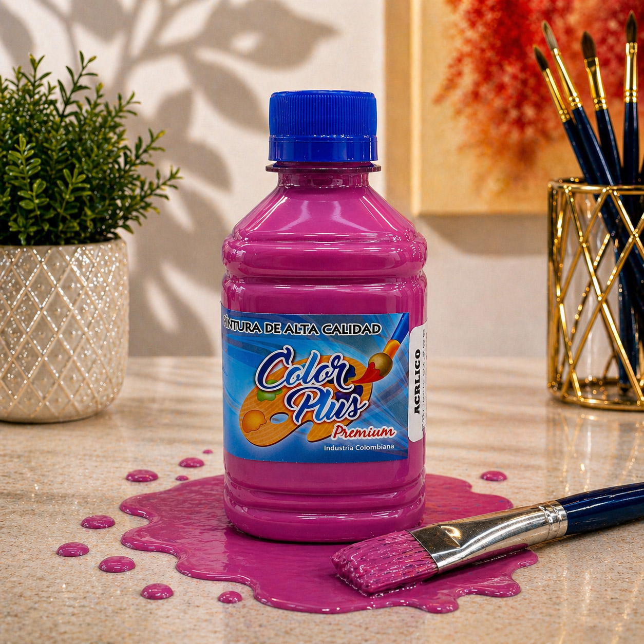 Pintura acrilica 250 ML  - FUCSIA