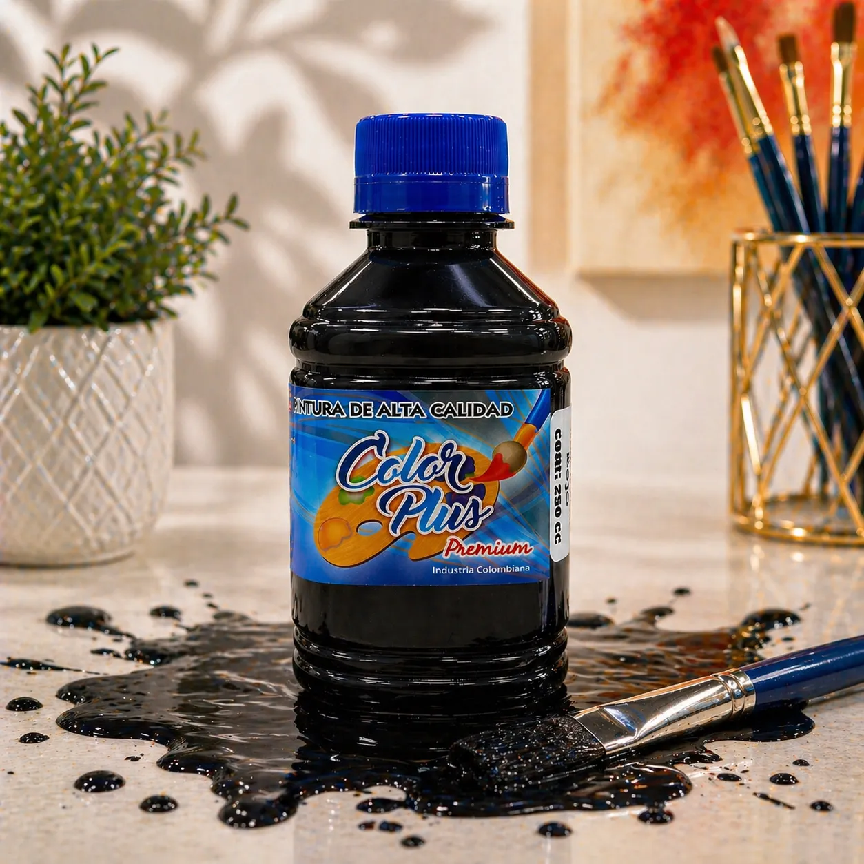 Pintura acrilica 250 ML  - NEGRO